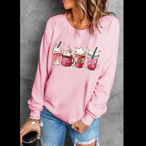Valentines sweet drinks graphic sweater for pin - Picture 5 of 8